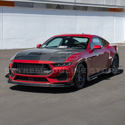 2024+ Ford Mustang GT DRY CARBON FIBER Front Splitter Canards