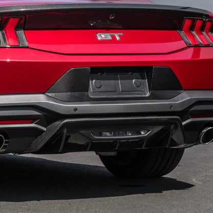 2024+ Ford Mustang Rear Finned Dry CArbon Fiber Bumper Diffuser