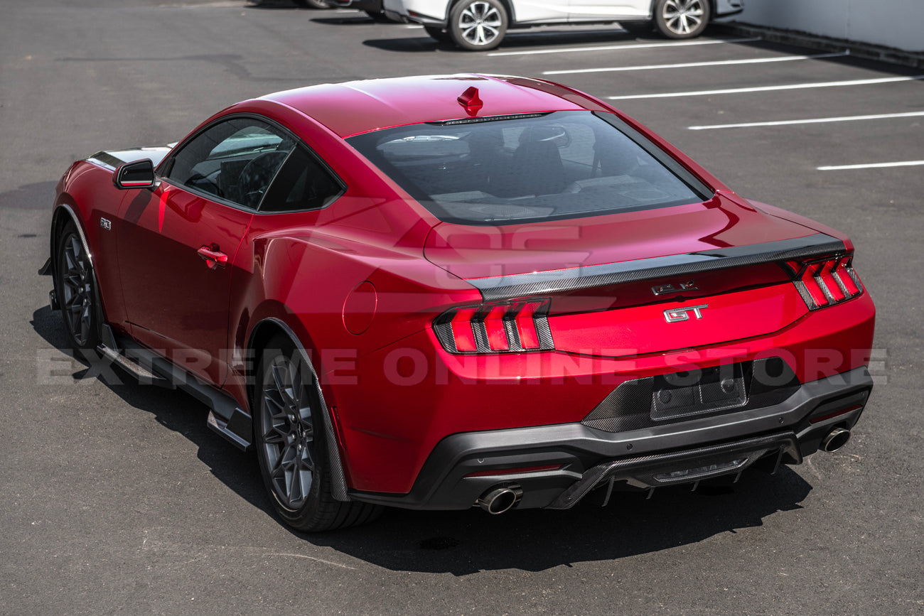 2024+ Ford Mustang Rear DRY CARBON FIBER Decklid Spoiler Panel
