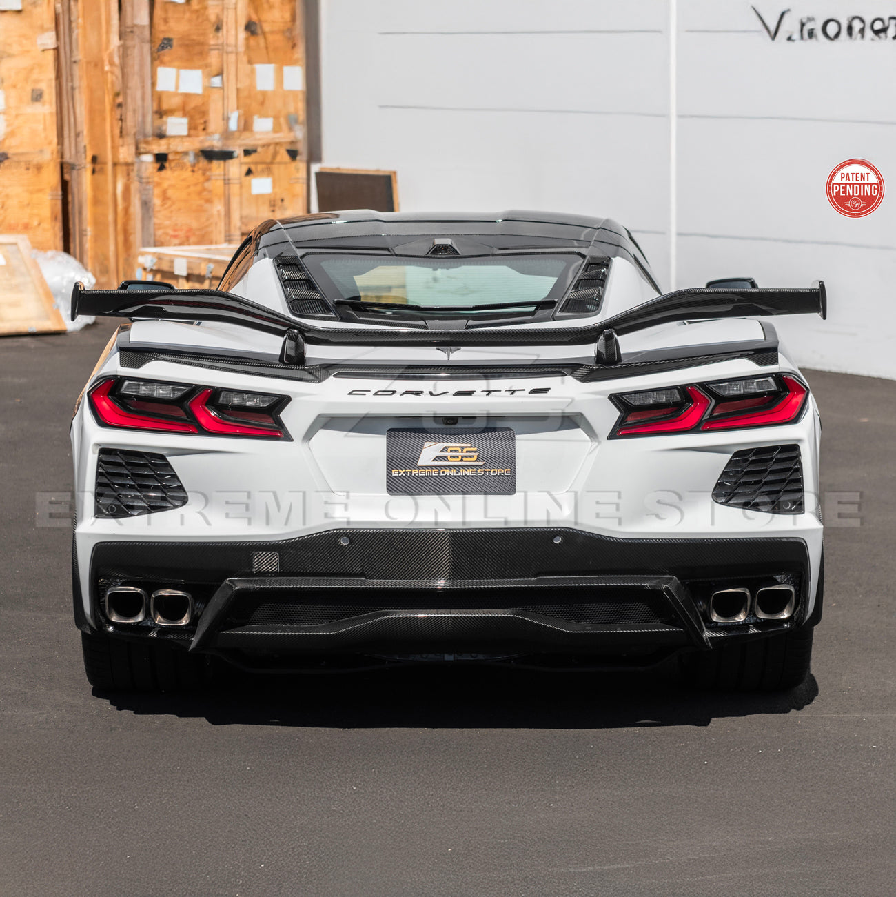 Z06 Conversion Corvette C8 All Model DRY CARBON FIBER Rear High Wing