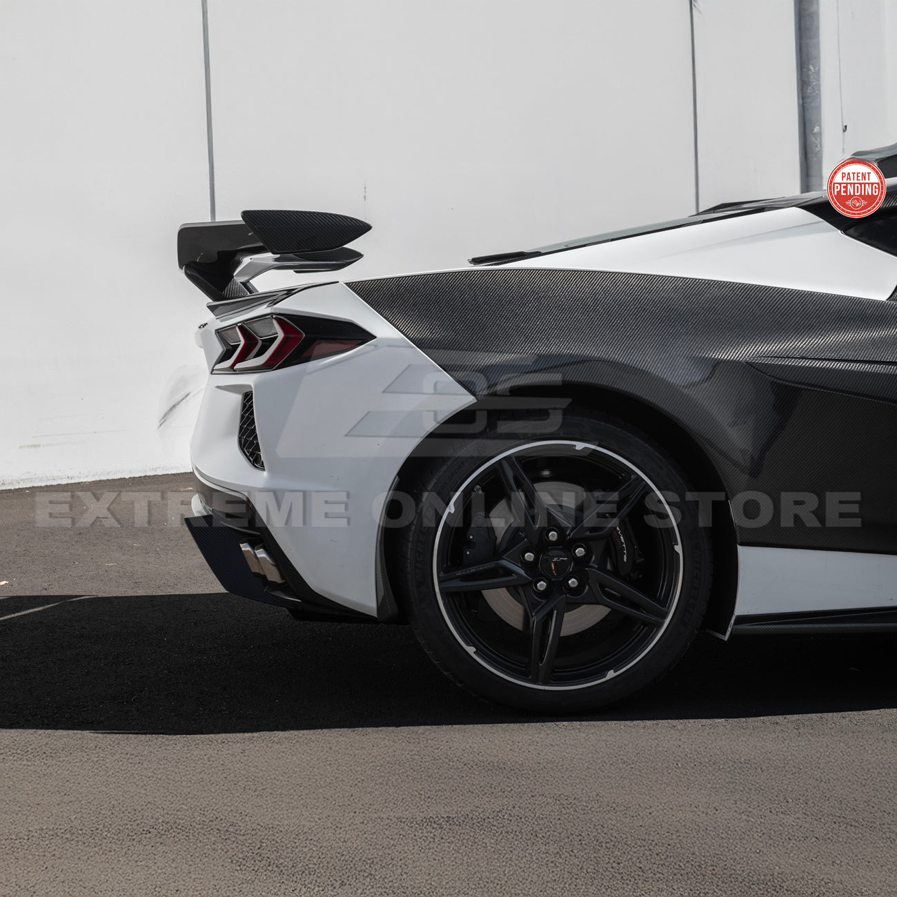 Z06 Conversion Corvette C8 All Model DRY CARBON FIBER Rear High Wing