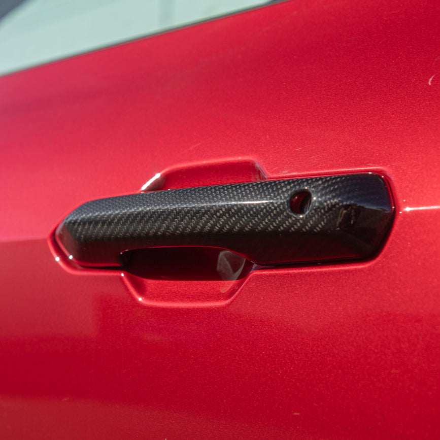 2024-Up Ford Mustang DRY CARBON FIBER Door Handle Cover