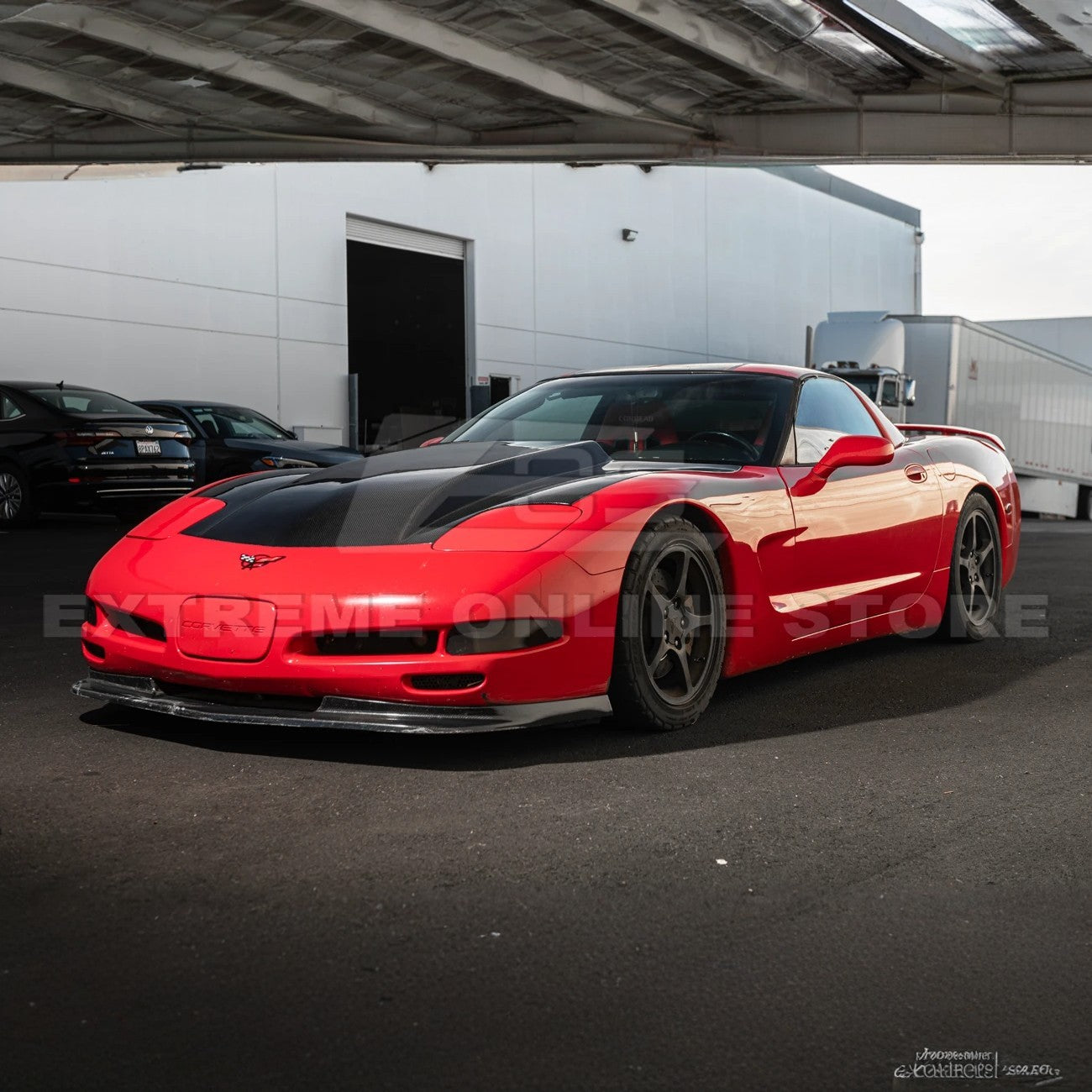 Corvette C5 Front Cow Vented Hood Cover