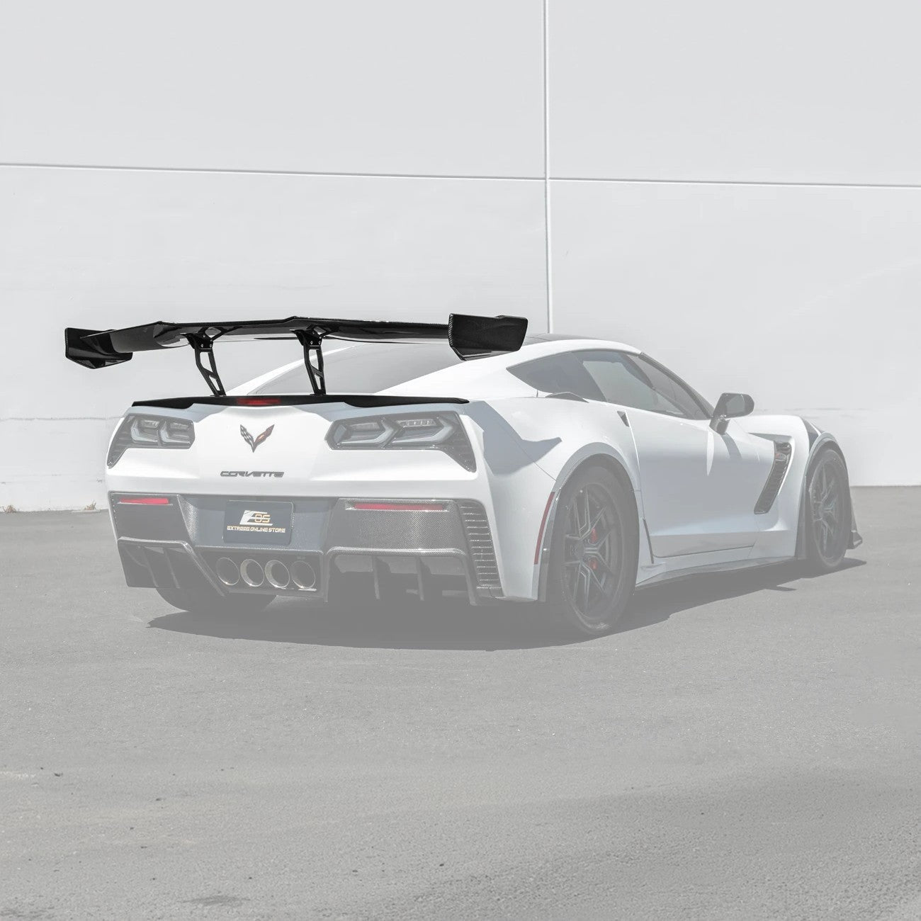 Corvette C7 ZR1 ZTK Conversion Extended High Wing With Wing Riser