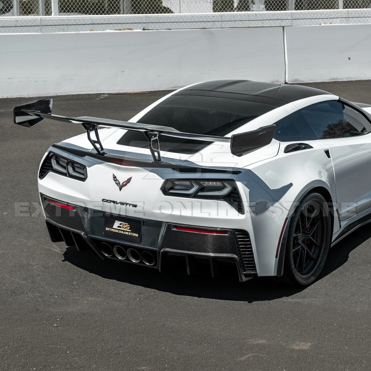 Corvette C7 ZR1 ZTK Conversion Extended High Wing With Wing Riser