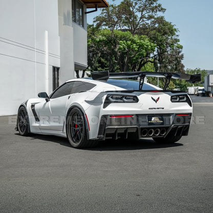Corvette C7 ZR1 ZTK Conversion Extended High Wing With Wing Riser