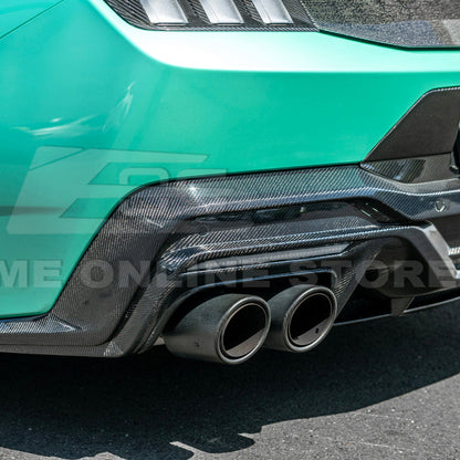 2024-Up Ford Mustang S650 Dark Horse Style DRY CARBON FIBER Rear Bumper Diffuser