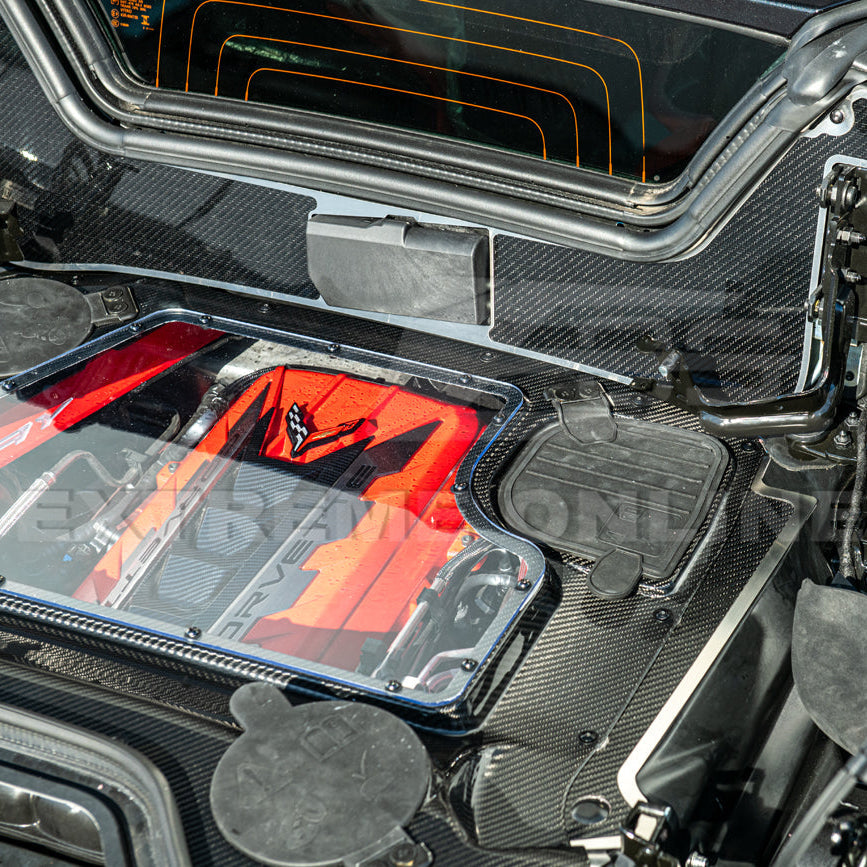 Corvette C8 HTC DRY Carbon Fiber Engine Bay Panel Cover