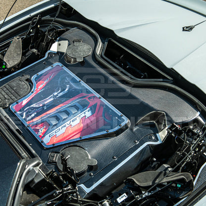Corvette C8 HTC DRY Carbon Fiber Engine Bay Panel Cover