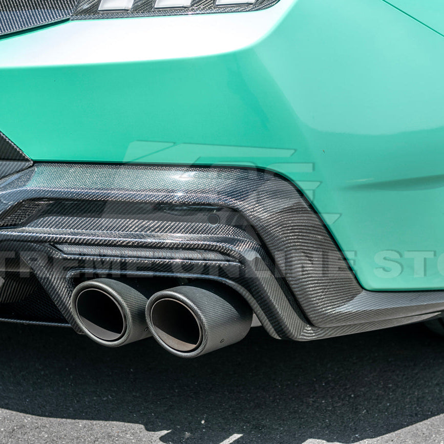 2024-Up Ford Mustang S650 Dark Horse Style DRY CARBON FIBER Rear Bumper Diffuser