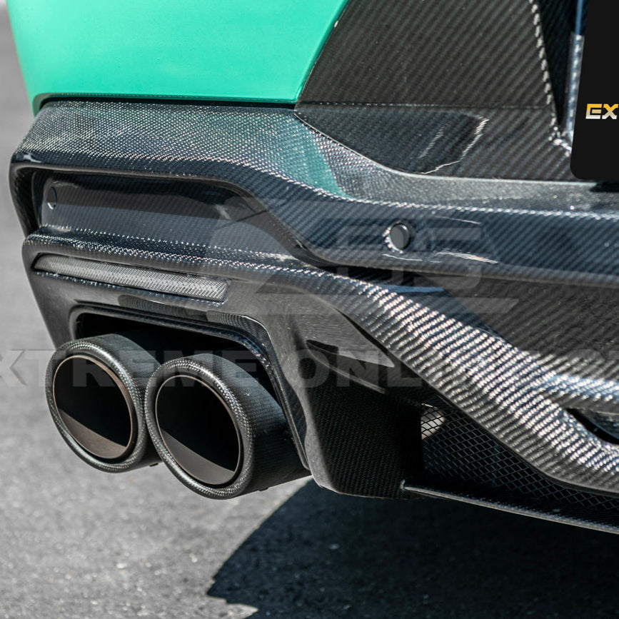 2024-Up Ford Mustang S650 Dark Horse Style DRY CARBON FIBER Rear Bumper Diffuser