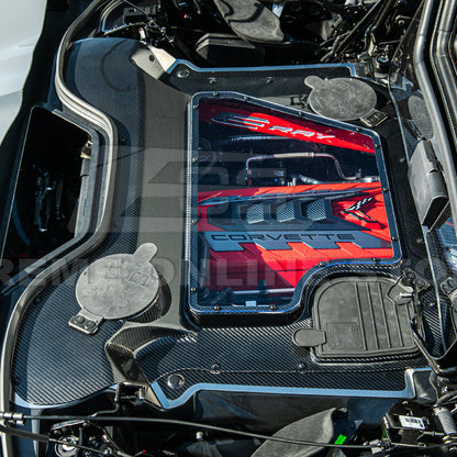 Corvette C8 HTC DRY Carbon Fiber Engine Bay Panel Cover
