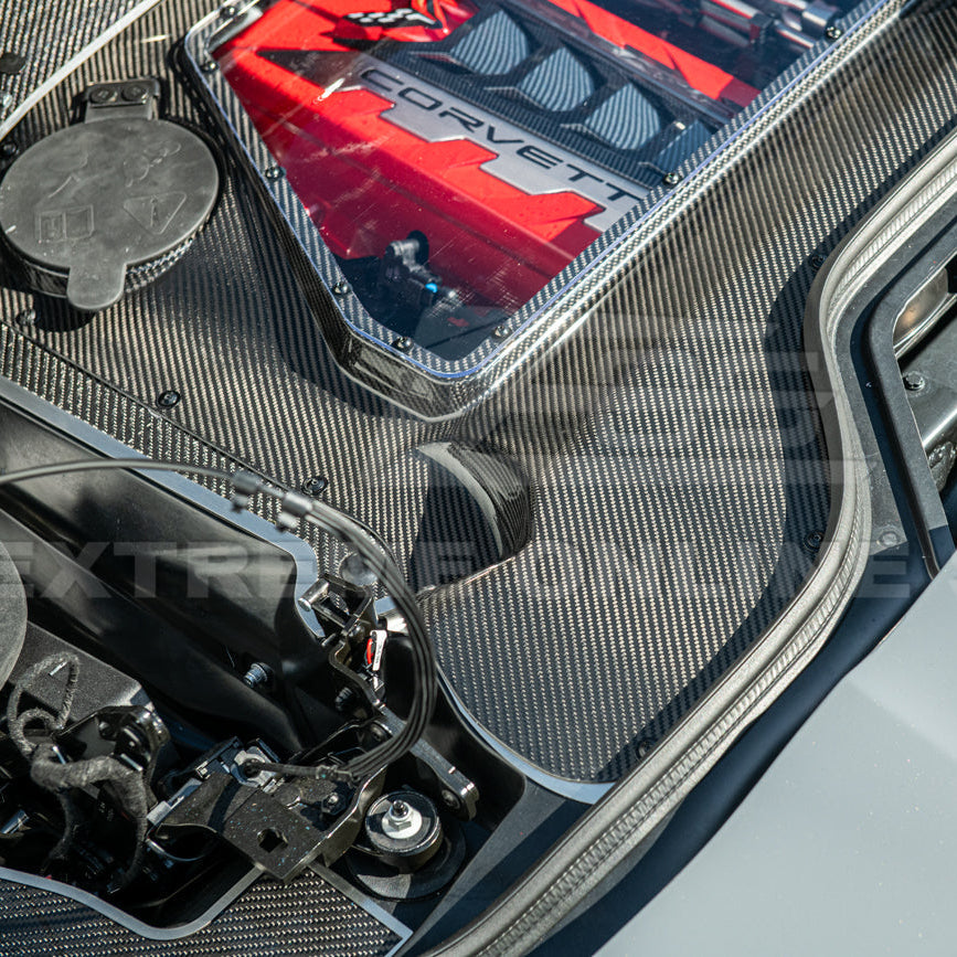 Corvette C8 HTC DRY Carbon Fiber Engine Bay Panel Cover