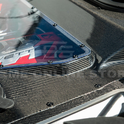 Corvette C8 HTC DRY Carbon Fiber Engine Bay Panel Cover