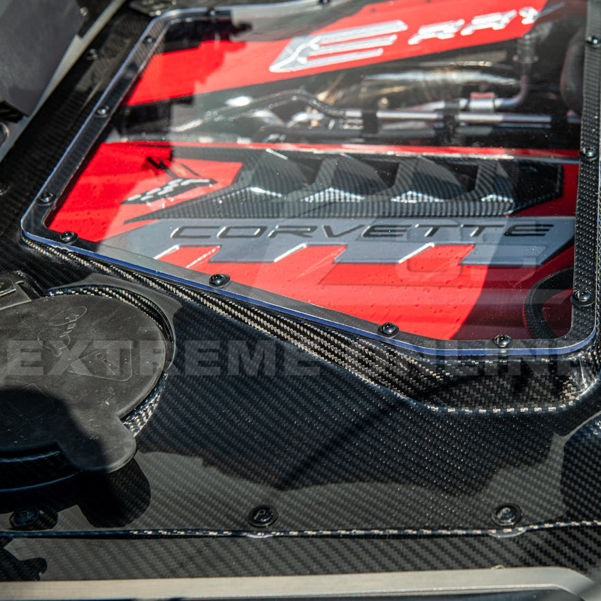 Corvette C8 HTC DRY Carbon Fiber Engine Bay Panel Cover