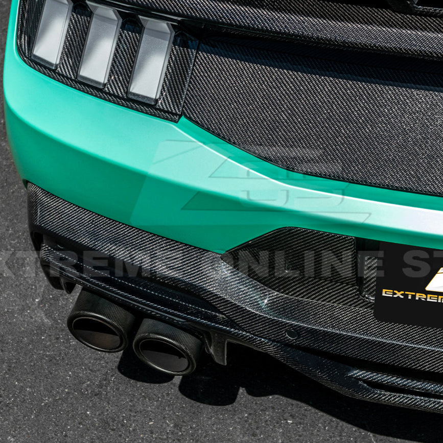 2024-Up Ford Mustang S650 Dark Horse Style DRY CARBON FIBER Rear Bumper Diffuser
