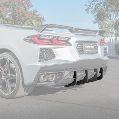 Corvette C8 Stingray DRY CARBON FIBEr Add-On Rear Diffuser Fin