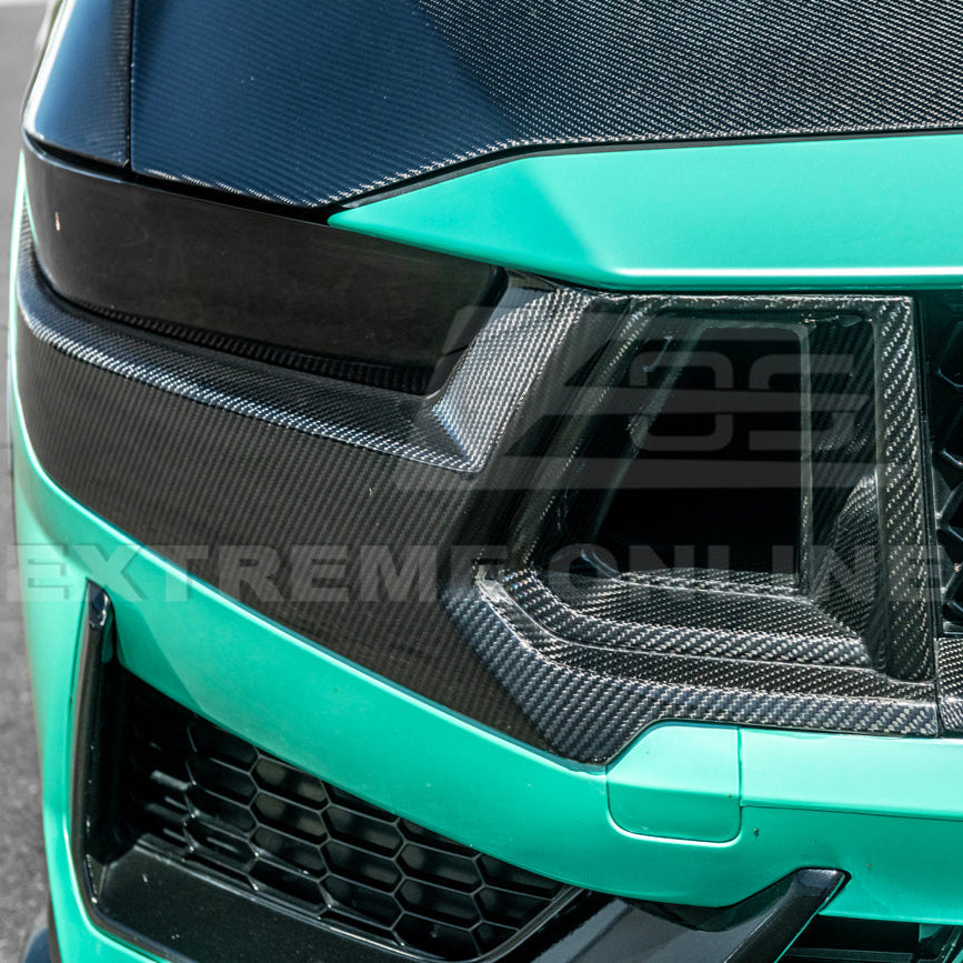 2024+ Ford Mustang Dark Horse DRY CARBON FIBER Front Grille Insert
