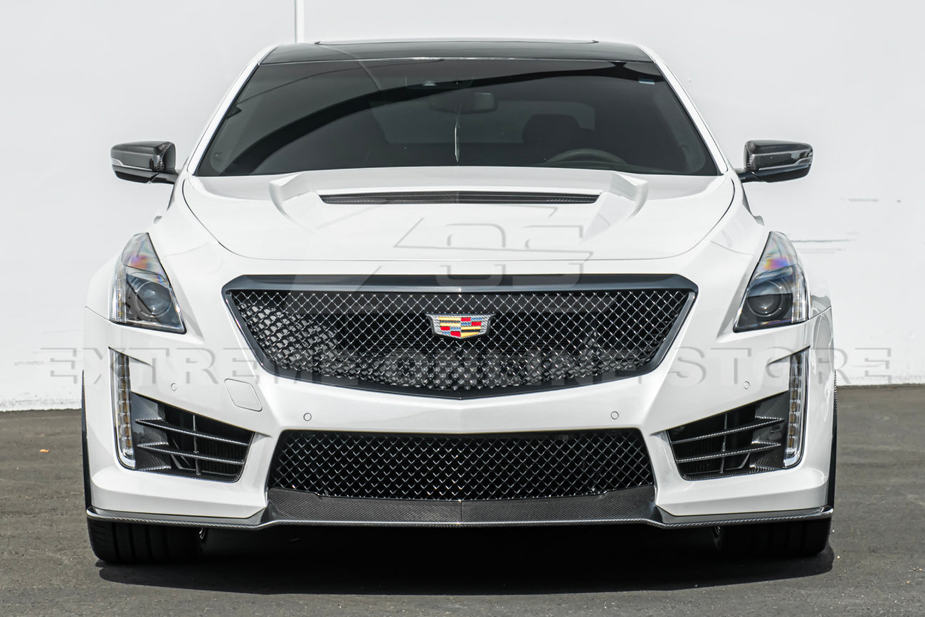 2016-19 Cadillac CTS-V Carbon Fiber Front Splitter Wheel Arch& Side Skirts Rockerst