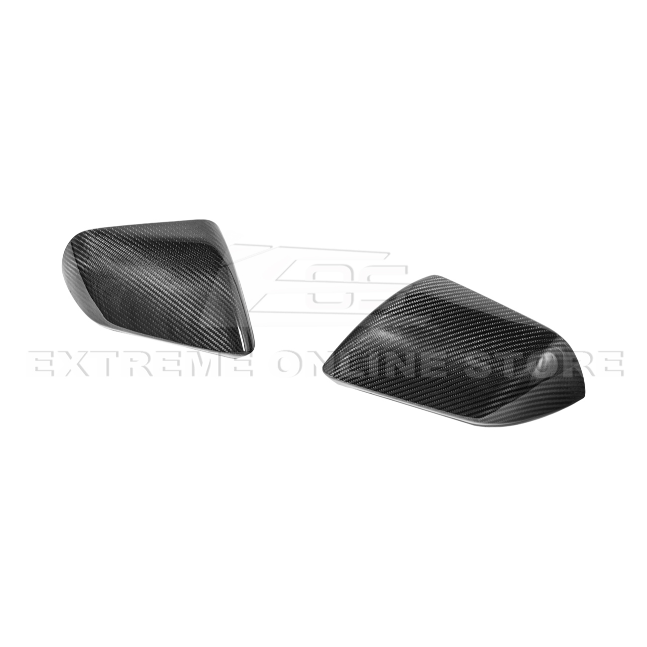 2015-23 Ford Mustang DRY CARBON FIBER Overlay Mirror Cap Cover Pair