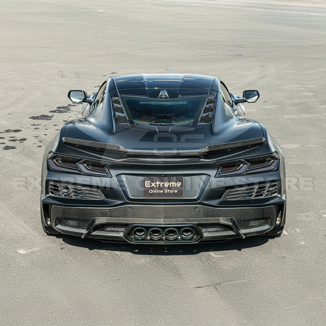 Corvette C8 Z06 DRY CARBON FIBER Wicker-bill Extension Winglets