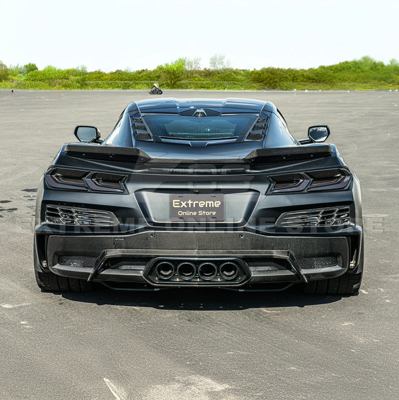 Corvette C8 Z06 DRY CARBON FIBER Wicker-bill Extension Winglets
