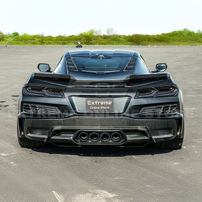 Corvette C8 Z06 DRY CARBON FIBER Wicker-bill Extension Winglets