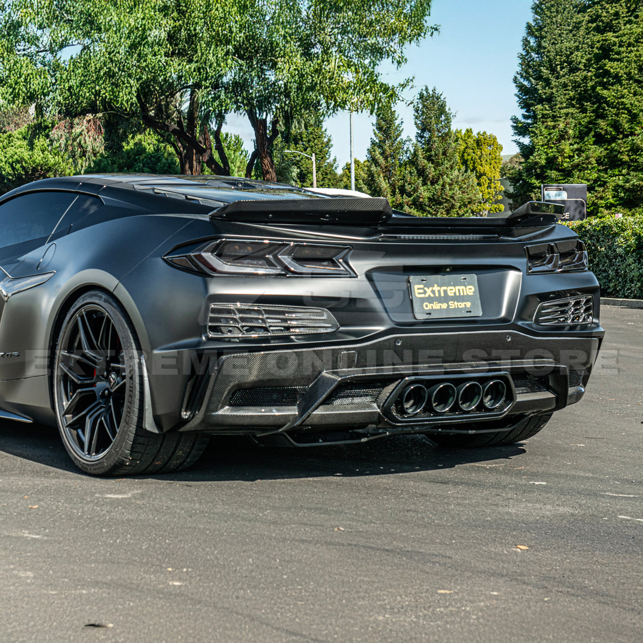 Corvette C8 Z06 DRY CARBON FIBER Wicker-bill Extension Winglets