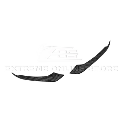 2015-17 Ford Mustang DRY CARBON FIBER Front Bumper Fog Light Eyebrow Trim Pair