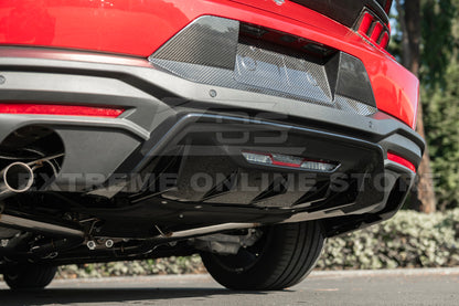 2024+ Ford Mustang Rear Finned Dry CArbon Fiber Bumper Diffuser