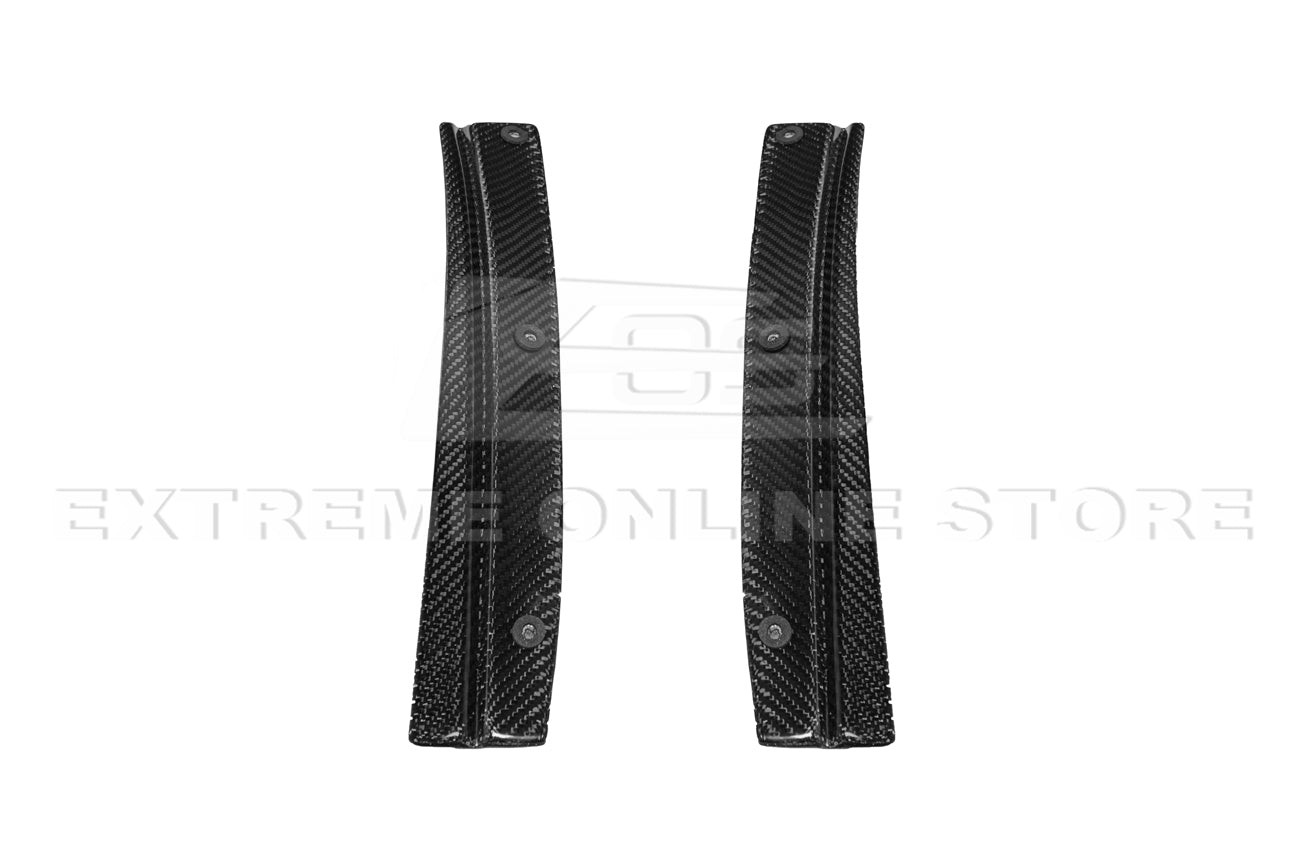 2016-19 Cadillac CTS-V Dry Carbon Fiber Front Splitter Side Wheel Arch