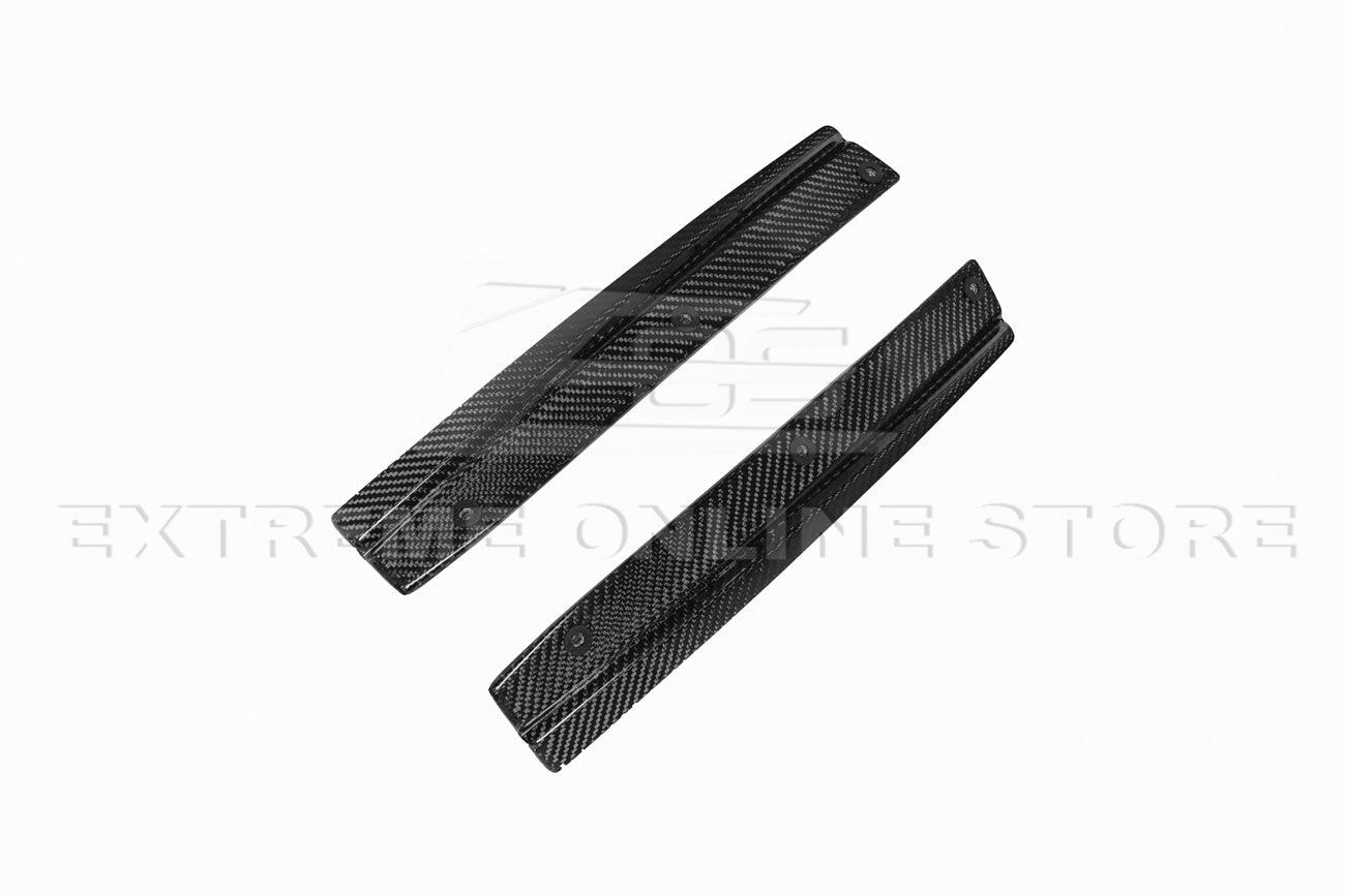 2016-19 Cadillac CTS-V Dry Carbon Fiber Front Splitter Side Wheel Arch
