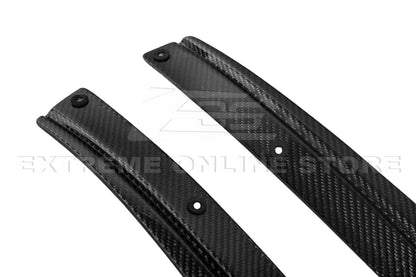 2016-19 Cadillac CTS-V Dry Carbon Fiber Front Splitter Side Wheel Arch