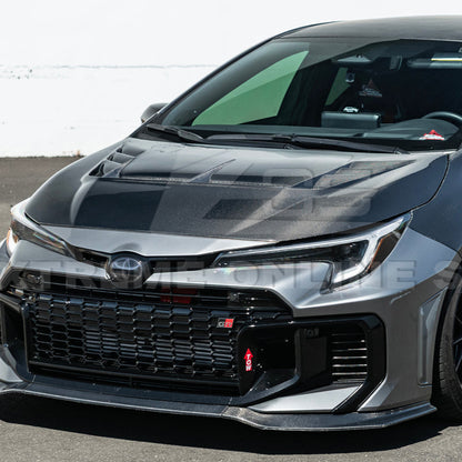 2023+ Toyota GR Corolla VRS Style Front Vented Bumper Hood (Carbon Fiber)