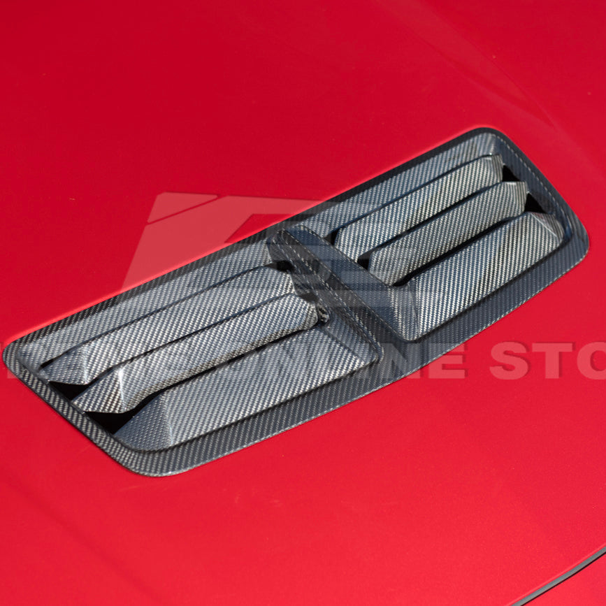 2024-Up Ford Mustang DRY CARBON FIBER Front Upper Hood Vent Insert Cover