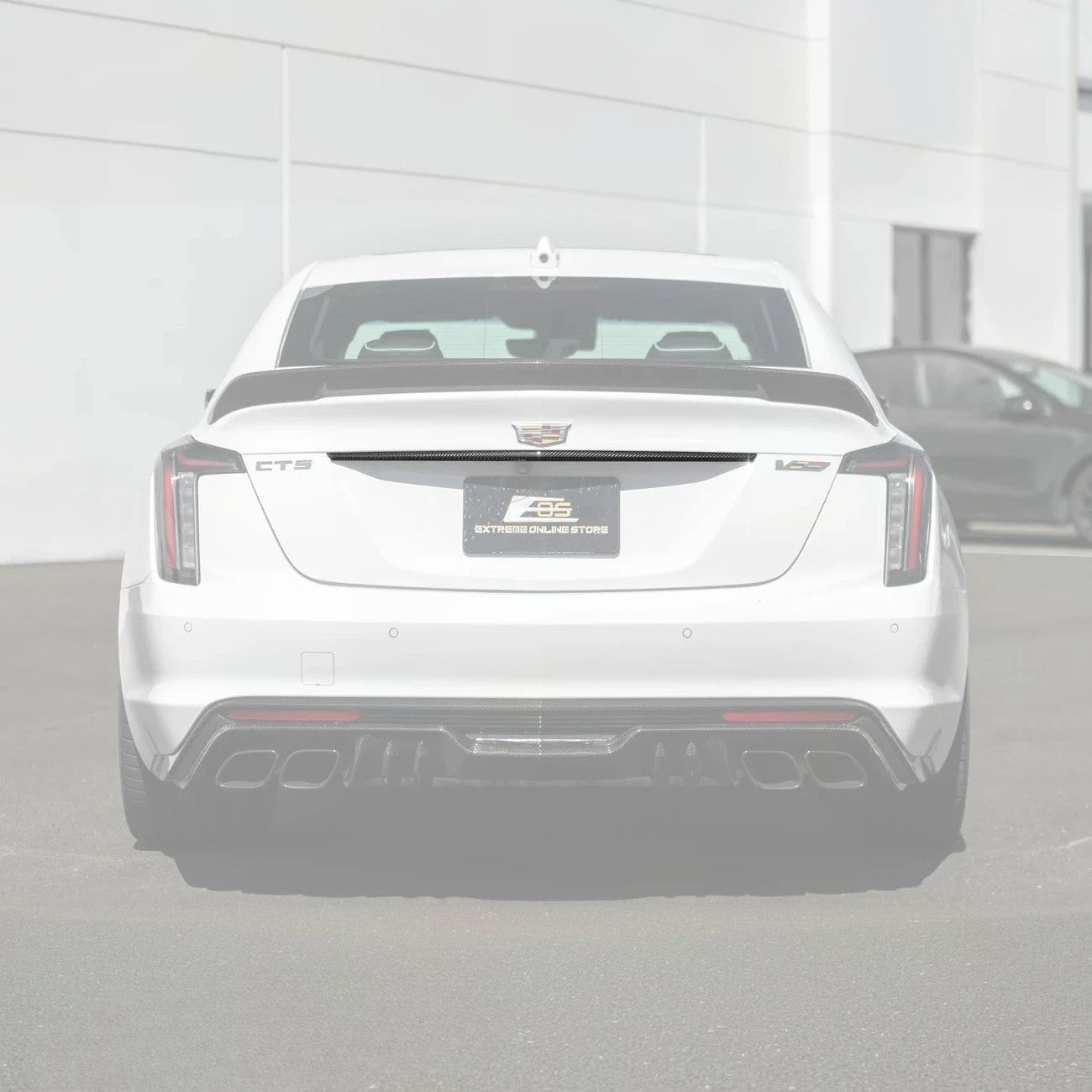 2022-Up Cadillac CT5 Dry Carbon Fiber Rear Deck Lid Center Applique Trunk Insert