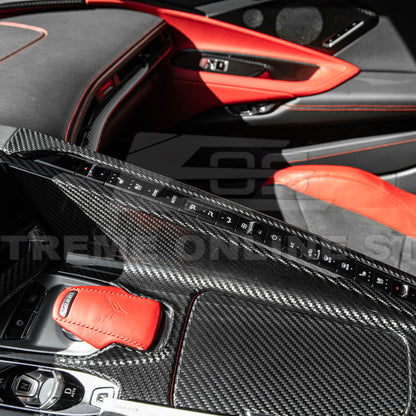 Corvette C8 DRY CARBON FIBER Center Console Armrest Right Trim Panel
