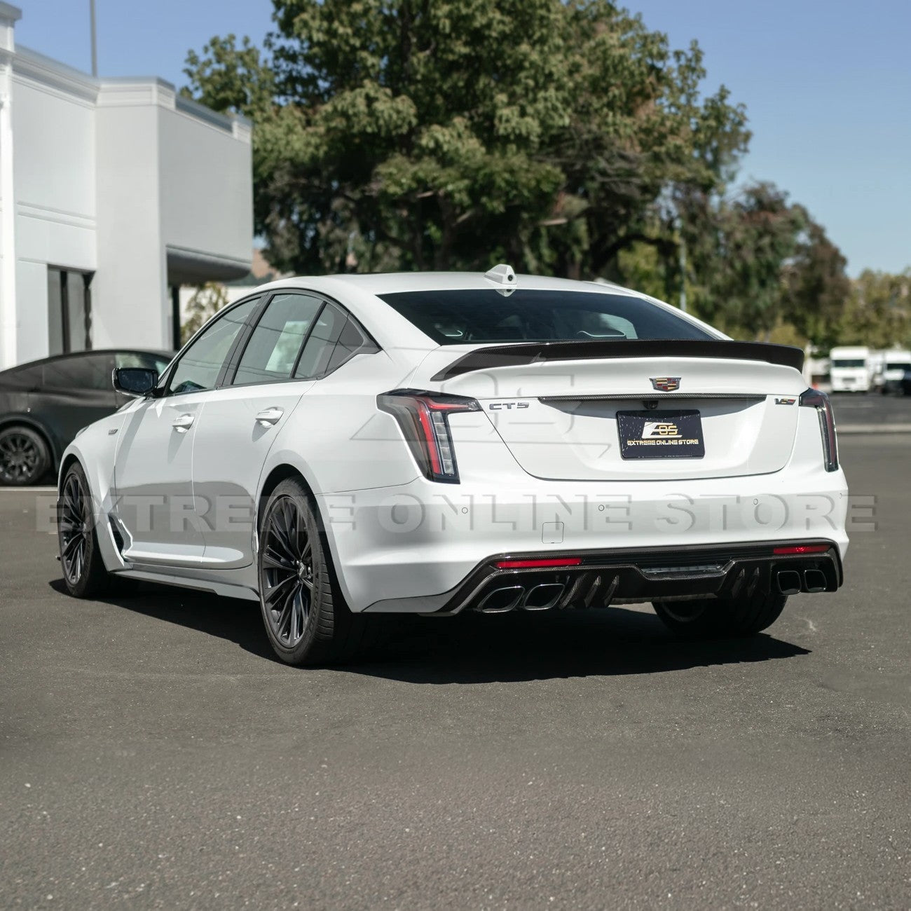 2022-Up Cadillac CT5 Dry Carbon Fiber Rear Deck Lid Center Applique Trunk Insert