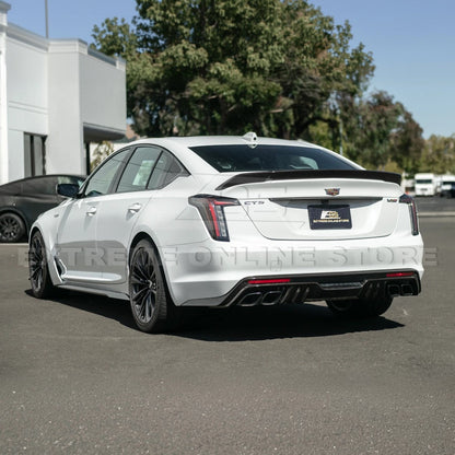 2022-Up Cadillac CT5 Dry Carbon Fiber Rear Deck Lid Center Applique Trunk Insert