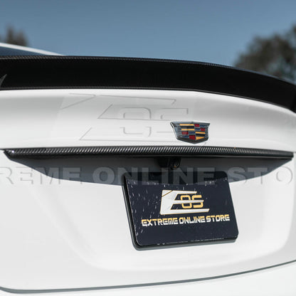 2022-Up Cadillac CT5 Dry Carbon Fiber Rear Deck Lid Center Applique Trunk Insert