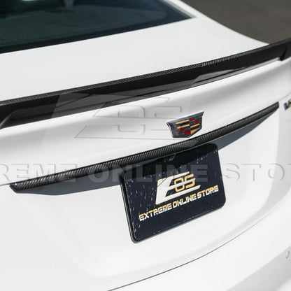 2022-Up Cadillac CT5 Dry Carbon Fiber Rear Deck Lid Center Applique Trunk Insert