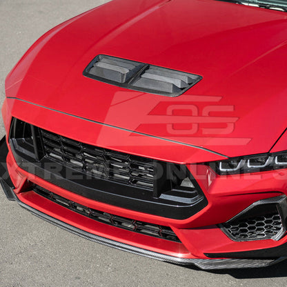 2024-Up Ford Mustang DRY CARBON FIBER Front Upper Hood Vent Insert Cover