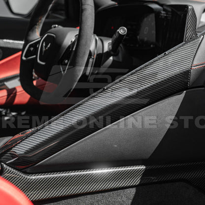 Corvette C8 DRY CARBON FIBER Center Console Armrest Right Trim Panel