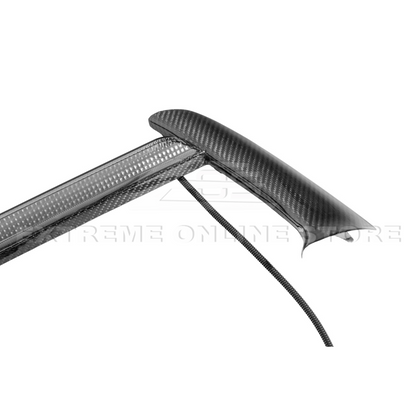 2020-Up Corvette C8 DRY CARBON FIBER Sequential LED DRL Light Bar Bezel Insert