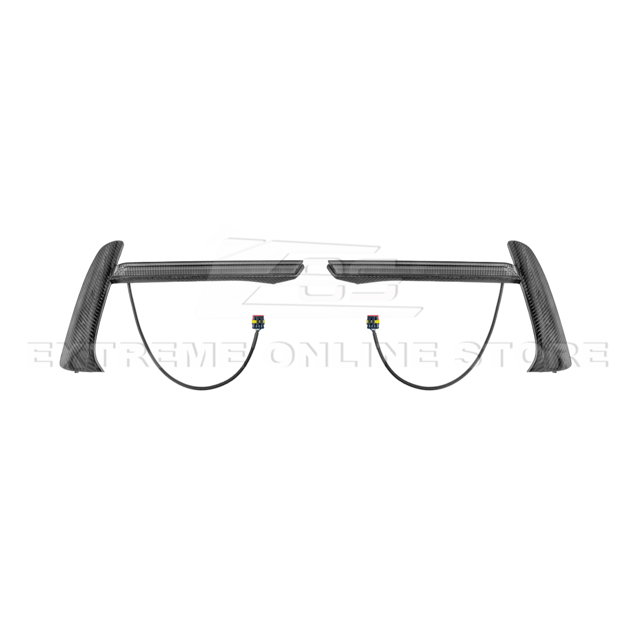 2020-Up Corvette C8 DRY CARBON FIBER Sequential LED DRL Light Bar Bezel Insert