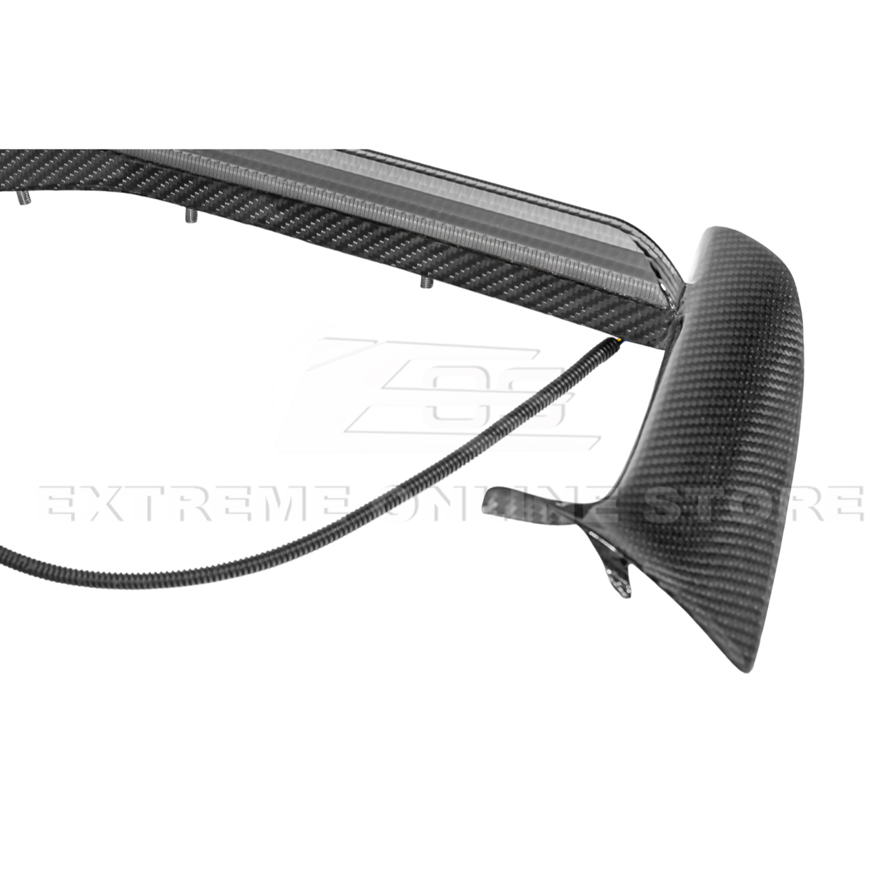 2020-Up Corvette C8 DRY CARBON FIBER Sequential LED DRL Light Bar Bezel Insert