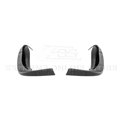 2005-13 Corvette C6 Z06 ZR1 Extended DRY CARBON FIBER Rear Splash Guard Mud Flaps