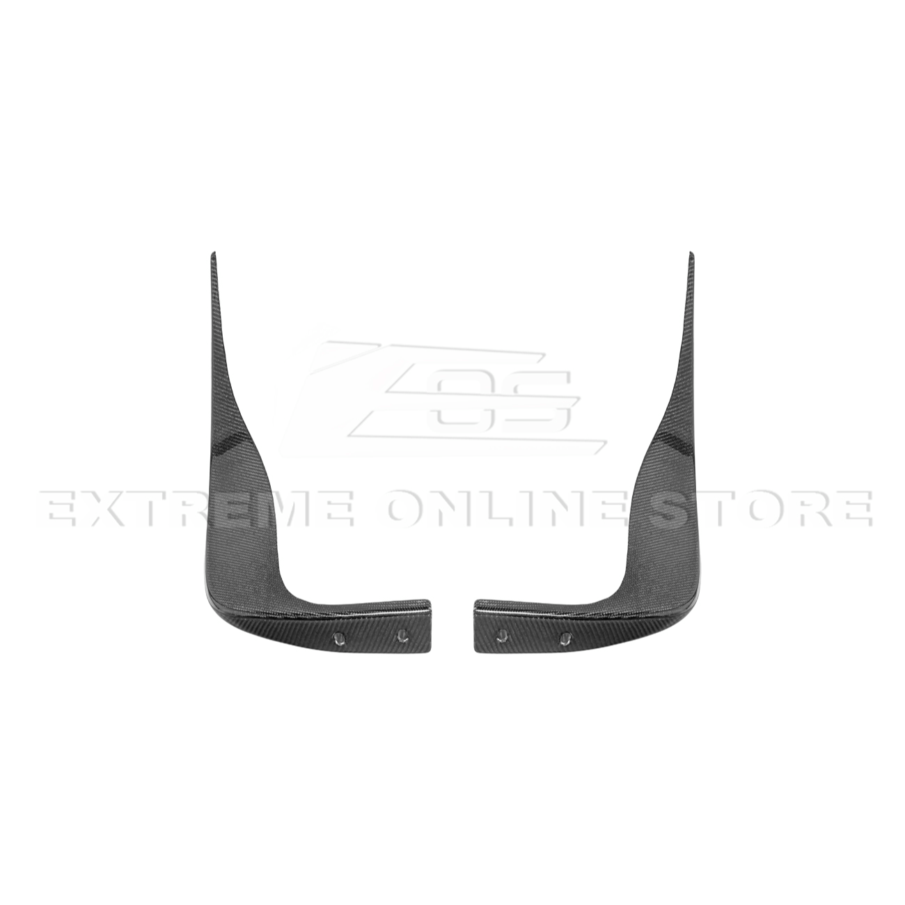 2005-13 Corvette C6 Z06 ZR1 Extended DRY CARBON FIBER Rear Splash Guard Mud Flaps