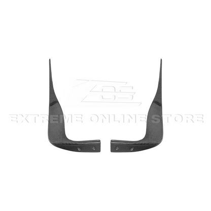 2005-13 Corvette C6 Z06 ZR1 Extended DRY CARBON FIBER Rear Splash Guard Mud Flaps