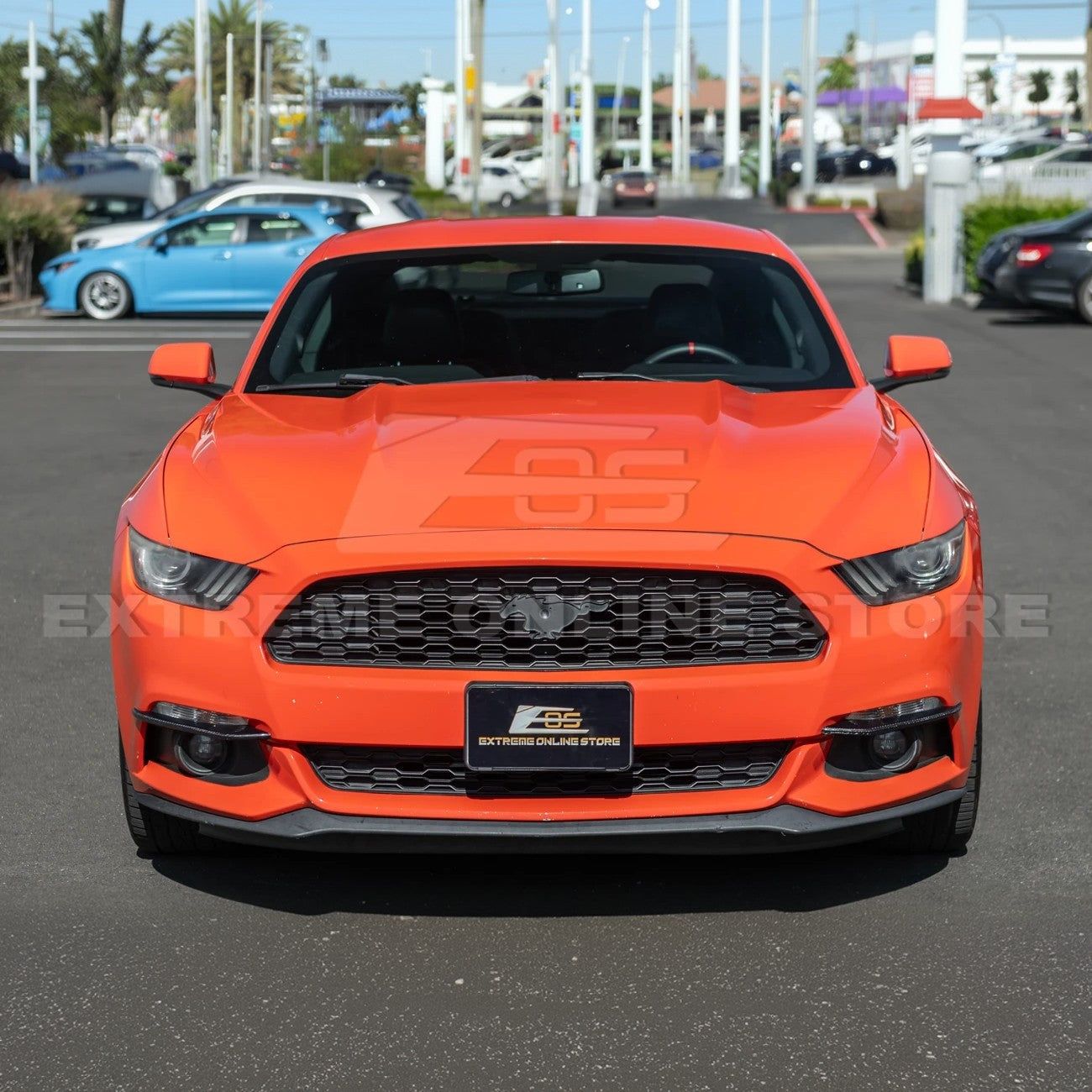 2015-17 Ford Mustang DRY CARBON FIBER Front Bumper Fog Light Eyebrow Trim Pair